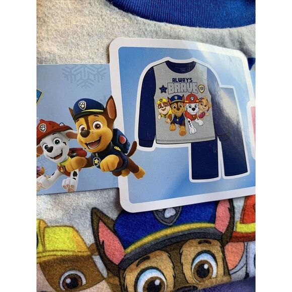 Paw Patrol Long Sleeve Flannel Toddler Girls Boys Unisex Pajamas 2-Piece Set NWT - Picture 4 of 11